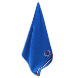 Ręcznik frotte 70x140 Maritim niebieski kotwica z elegancką bordiurą w paski Hobby