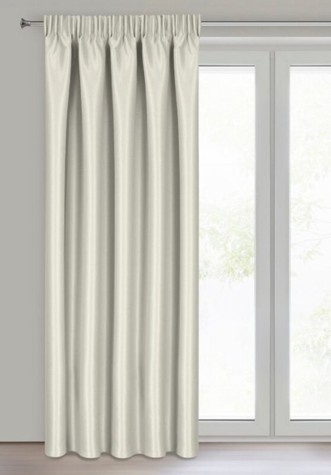 Zasłona 140x270 Selina kremowa zaciemniająca z błyszczącą nicią gotowa na taśmie Eurofirany Zasłona 140x270 Selina kremowa zaciemniająca z błyszczącą nicią gotowa na taśmie Eurofirany