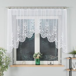 BERENIKA Firanka żakardowa gotowa, szerokość 300 x wysokość 120cm, kolor 001 biały 004304/FBL/001/300120/1