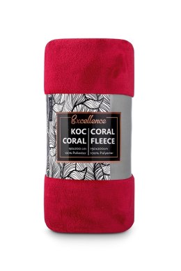 Koc narzuta z mikrofibry 150x200 Coral czerwony C24