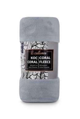 Koc narzuta z mikrofibry 150x200 Coral szary C24