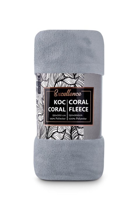 Koc narzuta z mikrofibry 150x200 Coral szary C24 Koc narzuta z mikrofibry 150x200 Coral szary C24
