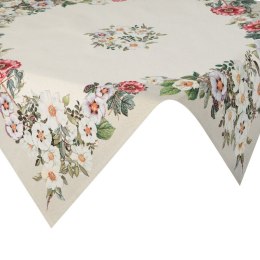 Obrus 100x100 gobelinowy naturalny kolorowy kwiaty 4039 Eurofirany