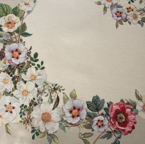 Obrus 100x100 gobelinowy naturalny kolorowy kwiaty 4039 Eurofirany Obrus 100x100 gobelinowy naturalny kolorowy kwiaty 4039 Eurofirany