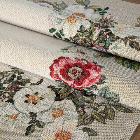 Obrus 100x100 gobelinowy naturalny kolorowy kwiaty 4039 Eurofirany Obrus 100x100 gobelinowy naturalny kolorowy kwiaty 4039 Eurofirany