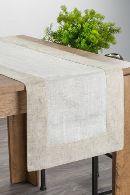 Obrus bieżnik 40x180 Natu 10 naturalny beżowa lamówka Eurofirany