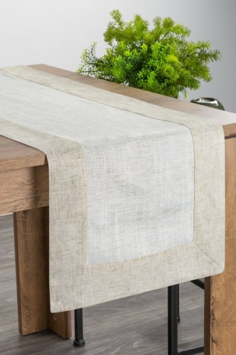 Obrus bieżnik 40x180 Natu 10 naturalny beżowa lamówka Eurofirany Obrus bieżnik 40x180 Natu 10 naturalny beżowa lamówka Eurofirany