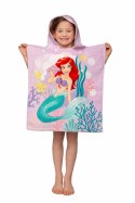 Poncho dla dzieci 50x115 Arielka syrenka różowe ręcznik z kapturem dziecięcy Jf24 Poncho dla dzieci 50x115 Arielka syrenka różowe ręcznik z kapturem dziecięcy Jf24
