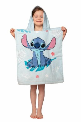 Poncho dla dzieci 50x115 Lilo and Stitch niebieskie ręcznik z kapturem dziecięcy Jf24