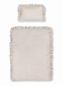 Pościel bawełniana 100x135 beżowa dziecięca jednobarwna z falbanką Mayamoo 35 Pościel bawełniana 100x135 beżowa dziecięca jednobarwna z falbanką Mayamoo 35