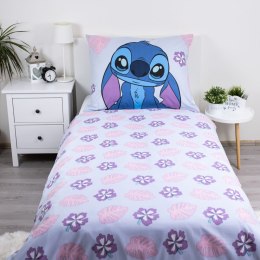 Pościel bawełniana 140x200 Lilo and Stitch Cute wrzosowa poszewka 70x90 JF 02