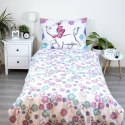 Pościel bawełniana 140x200 Marie Cat kot biała kolorowa poszewka 70x90 JF 02 Pościel bawełniana 140x200 Marie Cat kot biała kolorowa poszewka 70x90 JF 02