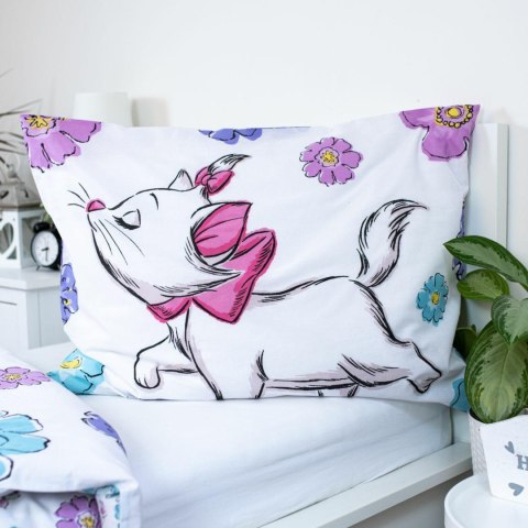 Pościel bawełniana 140x200 Marie Cat kot biała kolorowa poszewka 70x90 JF 02 Pościel bawełniana 140x200 Marie Cat kot biała kolorowa poszewka 70x90 JF 02