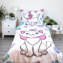 Pościel bawełniana 140x200 Marie Cat kot biała kolorowa poszewka 70x90 JF 02 Pościel bawełniana 140x200 Marie Cat kot biała kolorowa poszewka 70x90 JF 02