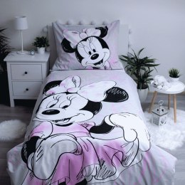 Pościel bawełniana 140x200 Myszka Mini 1575 Minnie Mouse poszewka 70x90 JF 02