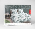 Pościel bawełniana 140x200 biała miętowa liście 5107 A z jedną poszewką Bawełna 32 Pościel bawełniana 140x200 biała miętowa liście 5107 A z jedną poszewką Bawełna 32