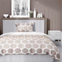 Pościel satynowa 140x200 Beżowe groszki na bieli - minimalistyczny wzór, 100% bawełna 5474 A - Home Satin 71 Pościel satynowa 140x200 Beżowe groszki na bieli - minimalistyczny wzór, 100% bawełna 5474 A - Home Satin 71