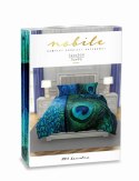 Pościel satynowa 160x200 Nobile 007 turkusowa zielona pawie oko pióra Faro Pościel satynowa 160x200 Nobile 007 turkusowa zielona pawie oko pióra Faro