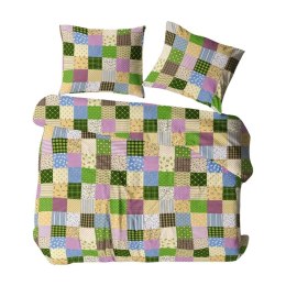 Pościel z kory 180x200 96/3 Paczłork kolorowy guziki 100% bawełna gruba