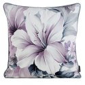 Poszewka dekoracyjna 45x45 Velvet 122 kremowa fioletowa ze wzorem kwiatowym welurowa Eurofirany Poszewka dekoracyjna 45x45 Velvet 122 kremowa fioletowa ze wzorem kwiatowym welurowa Eurofirany