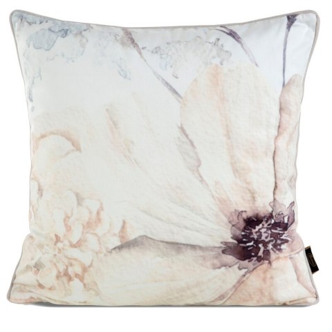 Poszewka dekoracyjna 45x45 Velvet 128 beżowa kremowa ze wzorem kwiatowym welurowa Eurofirany Poszewka dekoracyjna 45x45 Velvet 128 beżowa kremowa ze wzorem kwiatowym welurowa Eurofirany