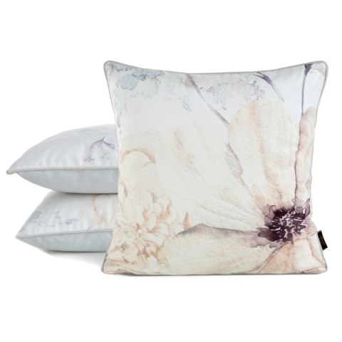 Poszewka dekoracyjna 45x45 Velvet 128 beżowa kremowa ze wzorem kwiatowym welurowa Eurofirany Poszewka dekoracyjna 45x45 Velvet 128 beżowa kremowa ze wzorem kwiatowym welurowa Eurofirany