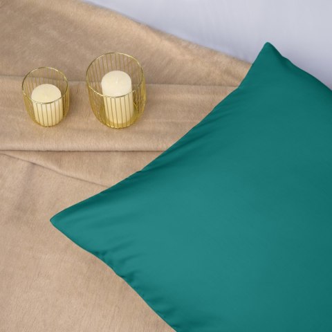 Poszewka satynowa 50x60 turkusowa ciemna 042 jednobarwna Darymex Poszewka satynowa 50x60 turkusowa ciemna 042 jednobarwna Darymex