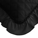 Poszewka z falbanką 45x45 Ruffy czarna romby glamour dekoracyjna do narzuty Poszewka z falbanką 45x45 Ruffy czarna romby glamour dekoracyjna do narzuty