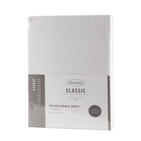 Prześcieradło jersey 3 z gumką 220x200 kremowe na wysoki materac 30 cm 140 g/m2 Eurofirany Prześcieradło jersey 3 z gumką 220x200 kremowe na wysoki materac 30 cm 140 g/m2 Eurofirany