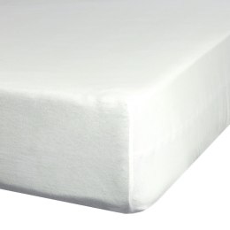 Prześcieradło jersey 3 z gumką 220x200 kremowe na wysoki materac 30 cm 140 g/m2 Eurofirany