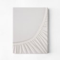 Prześcieradło jersey 3 z gumką 220x200 kremowe na wysoki materac 30 cm 140 g/m2 Eurofirany Prześcieradło jersey 3 z gumką 220x200 kremowe na wysoki materac 30 cm 140 g/m2 Eurofirany
