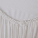 Prześcieradło jersey 3 z gumką 220x200 kremowe na wysoki materac 30 cm 140 g/m2 Eurofirany Prześcieradło jersey 3 z gumką 220x200 kremowe na wysoki materac 30 cm 140 g/m2 Eurofirany