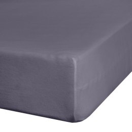 Prześcieradło jersey 3 z gumką 220x200 stalowe na wysoki materac 30 cm 140 g/m2 Eurofirany