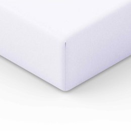 Prześcieradło jersey z gumką 120x200 białe 01 J24