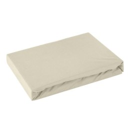 Prześcieradło jersey z gumką 160x200 beżowe na wysoki materac 30 cm 125 g/m2