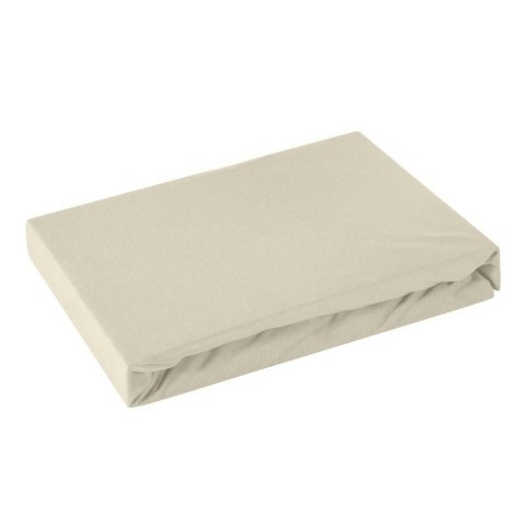 Prześcieradło jersey z gumką 160x200 beżowe na wysoki materac 30 cm 125 g/m2 Prześcieradło jersey z gumką 160x200 beżowe na wysoki materac 30 cm 125 g/m2