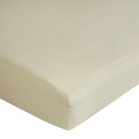 Prześcieradło jersey z gumką 160x200 beżowe na wysoki materac 30 cm 125 g/m2 Prześcieradło jersey z gumką 160x200 beżowe na wysoki materac 30 cm 125 g/m2