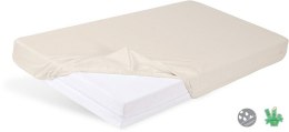 Prześcieradło nieprzemakalne 160x200 15 beżowe z gumką Bamboo bambusowe podkład