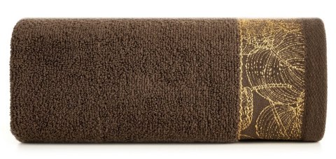 Ręcznik Agis 70x140 brązowy liście frotte 400g/m2 Eurofirany Ręcznik Agis 70x140 brązowy liście frotte 400g/m2 Eurofirany