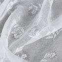 Zasłona 140x250 Felina biała srebrna zdobiona gumowanym nadrukiem gotowa na przelotkach Eurofirany Zasłona 140x250 Felina biała srebrna zdobiona gumowanym nadrukiem gotowa na przelotkach Eurofirany