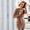 Zasłona 140x250 Felina biała srebrna zdobiona gumowanym nadrukiem gotowa na przelotkach Eurofirany Zasłona 140x250 Felina biała srebrna zdobiona gumowanym nadrukiem gotowa na przelotkach Eurofirany