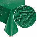 Obrus dekoracyjny 140x220 Shiny zielony butelkowy welurowy z kryształkami Obrus dekoracyjny 140x220 Shiny zielony butelkowy welurowy z kryształkami