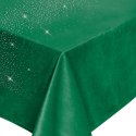 Obrus dekoracyjny 140x220 Shiny zielony butelkowy welurowy z kryształkami Obrus dekoracyjny 140x220 Shiny zielony butelkowy welurowy z kryształkami