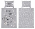 Pościel bawełniana 100x135 4992 B Kotek szara czarna poszewka 40x60 Mayamoo 22 Pościel bawełniana 100x135 4992 B Kotek szara czarna poszewka 40x60 Mayamoo 22