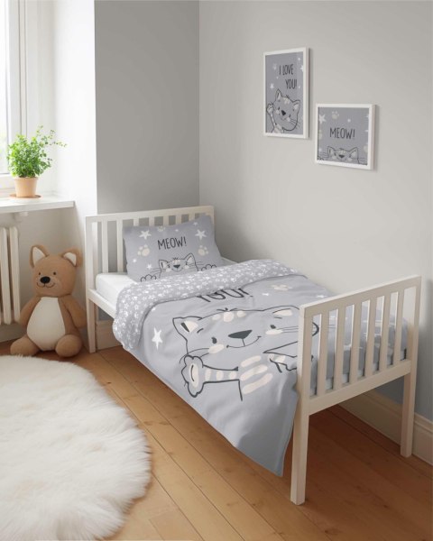 Pościel bawełniana 100x135 4992 B Kotek szara czarna poszewka 40x60 Mayamoo 22 Pościel bawełniana 100x135 4992 B Kotek szara czarna poszewka 40x60 Mayamoo 22