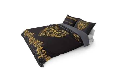 Pościel bawełniana 160x200 Home czarna żółta 3754 A Holland 78 Pościel bawełniana 160x200 Home czarna żółta 3754 A Holland 78