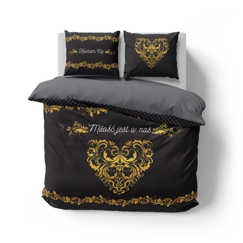 Pościel bawełniana 160x200 Home czarna żółta 3754 A Holland 78 Pościel bawełniana 160x200 Home czarna żółta 3754 A Holland 78