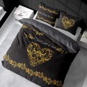 Pościel bawełniana 160x200 Home czarna żółta 3754 A Holland 78