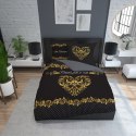 Pościel bawełniana 160x200 Home czarna żółta 3754 A Holland 78