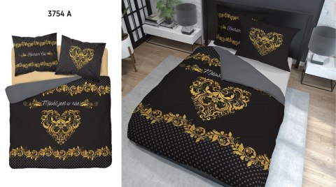 Pościel bawełniana 160x200 Home czarna żółta 3754 A Holland 78 Pościel bawełniana 160x200 Home czarna żółta 3754 A Holland 78